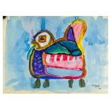 KAREL APPEL Dutch 1921-2006 Mixed Media Dated