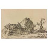 REMBRANDT 1606-1669 #320 Litho of Landscape