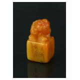 Chinese Carved Tianhuang Stone Dragon Seal