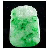 Fine Emerald Green Jadeite Pendant of Fruit