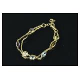 Sterling Silver Gold Gemstone Bracelet CRV $650