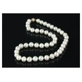 Sterling Silver Gold Clasp Pearl Necklace CRV $752