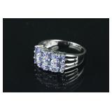 0.60ct Tanzanite & 0.05ct Diamond Ring CRV $700