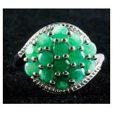 2.52ct Emerald Cluster Ring CRV $700