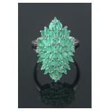 Sterling Silver Emerald (1.5ct) Ring CRV $1090