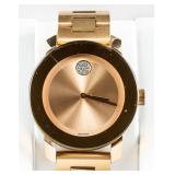 Movado Bold Crystal Gold Toned Watch RV $950