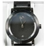 Movado Swiss Made Black Dial Watch RV $1495