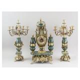 Rococo Style Marble & Metal Garniture Set