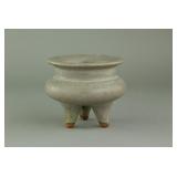 Chinese Brown Tripod Leg Porcelain Censer