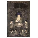 Chinese Shakyamuni Buddha Gilt Thanka Print