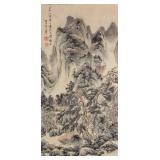 WANG HUI Chinese 1632-1717 Watercolour Paper Roll