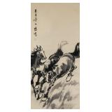XU BEIHONG Chinese 1895-1953 Ink on Paper Scroll