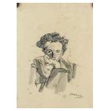 Jules Pascin Bulgarian 1885-1930 Ink on Paper
