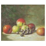 G. Clouet French Oil on Canvas Still Fruits