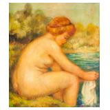 PIERRE-AUGUSTE RENOIR French 1841-1919 OOC Nude