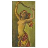 Canadian Oil Painting of Figure on Panel Framed