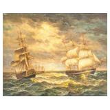 Oil on Metal Board 19th Century