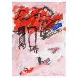 CY TWOMBLY US 1928-2011 Mixed Media on Paper 