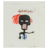 JEAN-MICHEL BASQUIAT US 1960-1988 Linocut Signed