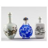 3 Assorted Chinese Snuff Bottles