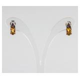 Citrine & Diamond Earrings RV $200