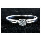 0.22ct Round Brilliant Cut Solitaire Diamond Ring