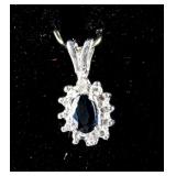 0.30ct Sapphire & Diamond Pendant CRV $700