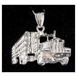 Sterling Silver Truck Pendant w/Chain RV $200