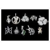 Sterling Silver 10 Pendants RV $300