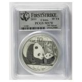2011 Chinese 10 Dollar Panda Silver Coin PCGS MS70