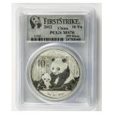 2012 Chinese 10 Dollar Panda Silver Coin PCGS MS70