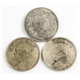 3 Assorted Chinese and Japanese Coins