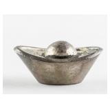 Chinese Silver Boat Money with Zu Yin Qing Mark