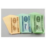Set of 1953 Chinese Cents Banknotes 90 PC New