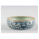 Chinese Blue and White Porcelain Ink Pot