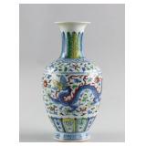 Chinese Doucai Porcelain Vase with Chenghua Mark