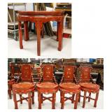 19/20th Century Chinese Red Lacquer Furniture Set