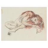EGON SCHIELE Austrian 1890-1918 Ink Pastel Seal