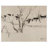 WU GUANZHONG Chinese 1919-2010 Watercolor on Paper