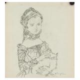 LEONARD FOUJITA Japanese-French 1886-1968 Graphite