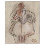 EDGAR DEGAS French 1834-1917 Charcoal/Paper Dancer