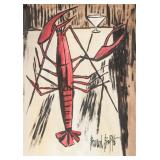 French Tempera & Ink on Paper Signed Certificate