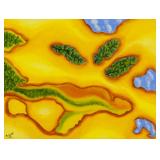 M.SCOTT Canadian Acrylic on Canvas Abstract