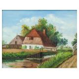 A. FERZENAAR Canadian Oil on Canvas House Scene
