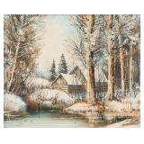 C.H.BAJEAUX Canadian Oil on Canvas Landscape