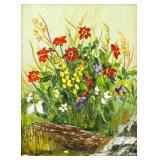FAHLSING Canadian Oil on Panel Framed Flower