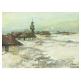 S.Y. SUDER Canadian Oil on Board Landscape