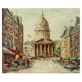 Artist Signed Oil on Canvas Paris City Scene