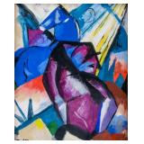 FRANZ MARC German 1880-1916 Oil on Paper
