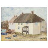 FRED YATES British 1922-2008 Oil Village Scene